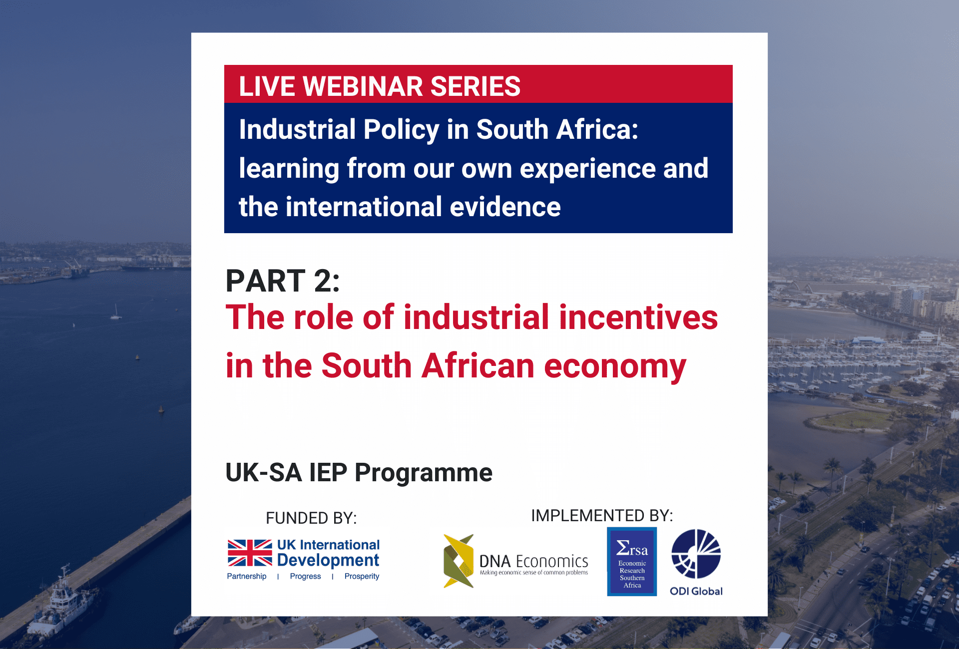 The role of industrial incentives in the South African economy