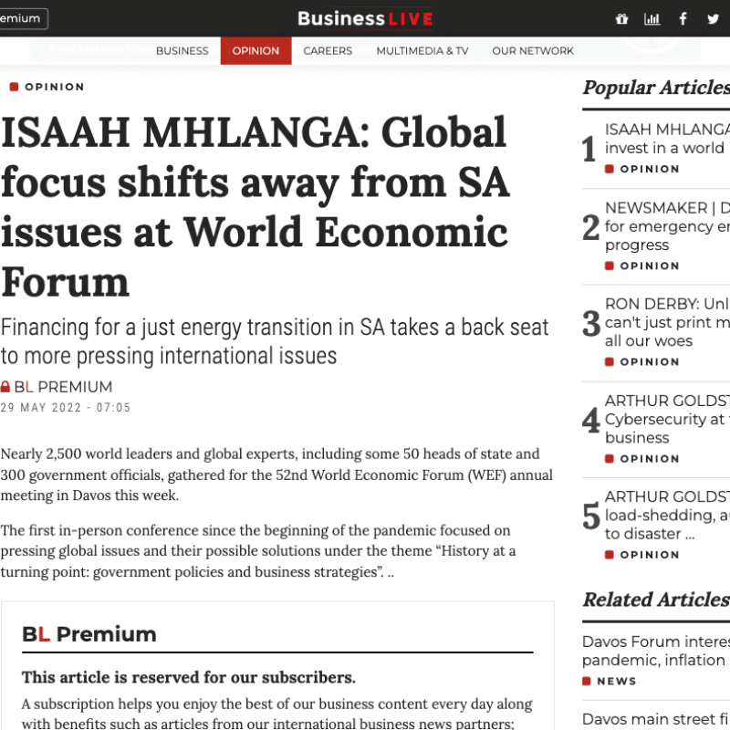 ISAAH MHLANGA_ Global focus shifts away from SA issues at World Economi_ - www.businesslive.co.za