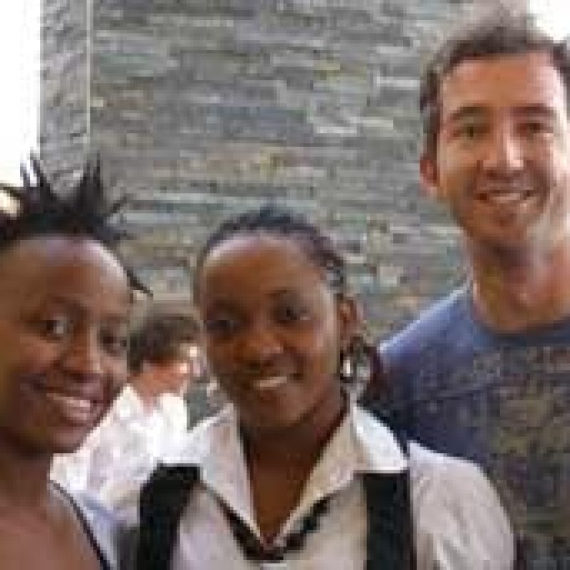 2008 prize winners that major in Economics. From left to right Koketso, Vivian, Owen. (Musondo is majoring in Accounting)